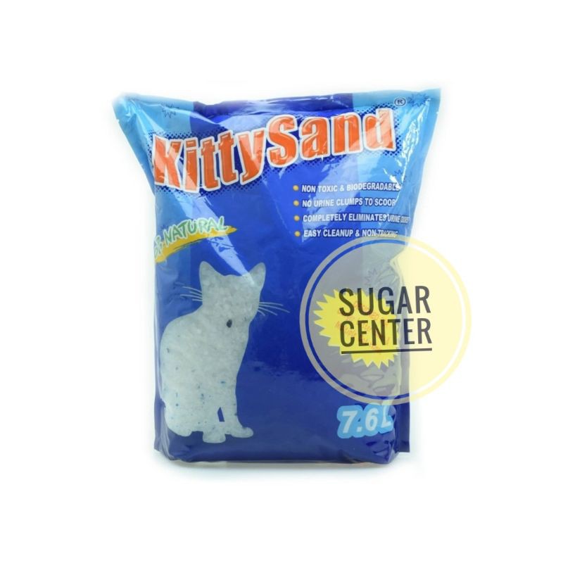 Kitty Sand Pasir Kucing Silica 7.6 Liter/Pasir Penyerap Bau/Pasir Kucing Praktis