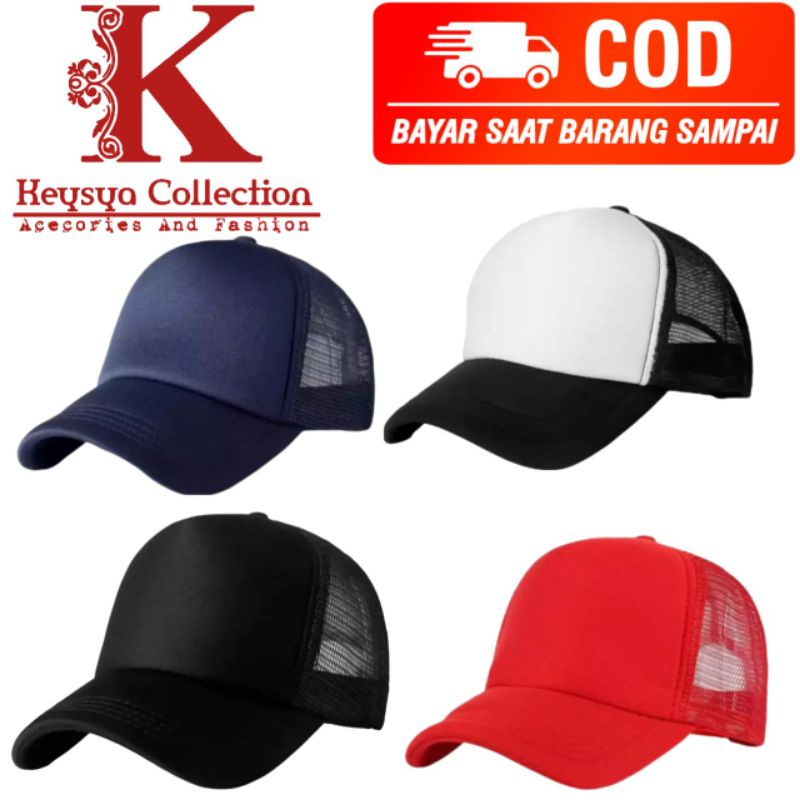 TOPI PRIA WANITA JARING POLOS