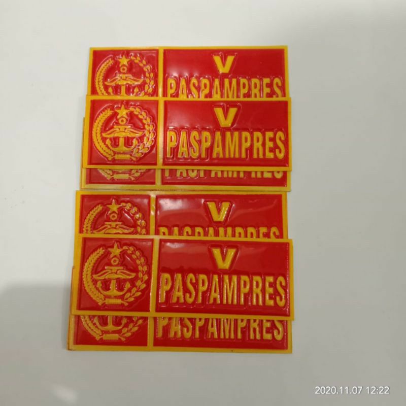 Stiker plat motor PASPAMPRES, stiker plat mobil paspampres