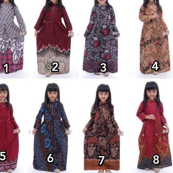 ( Lagi Promo ) -5 > Gamis Anak Umur 4 - 11 Tahun GROSIR BATIK MURAH PEKALONGAN .,,.,.,