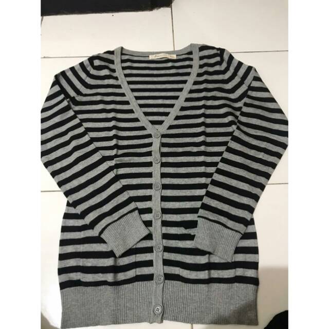 (Preloved) Stripe Cardigan by F21