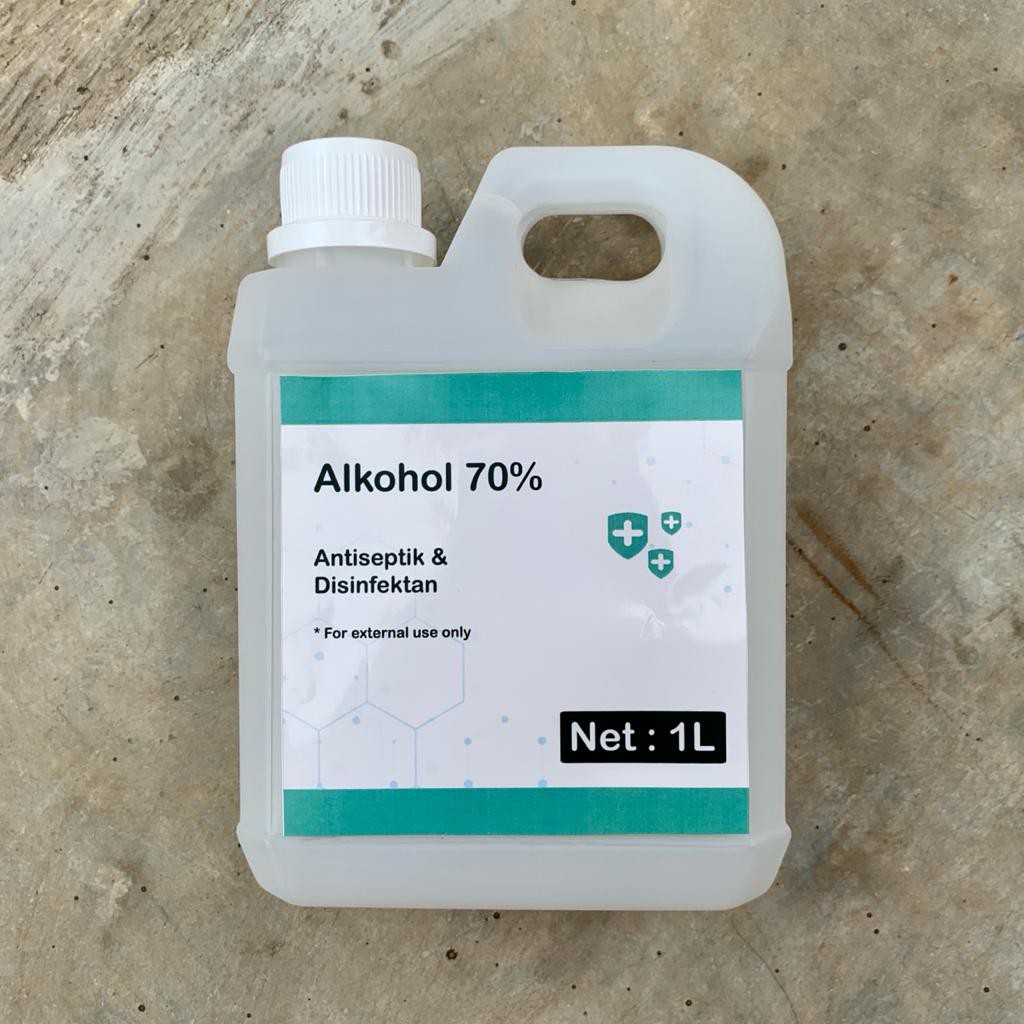 READY STOCK Alkohol 70% / Ethanol 70 / Disinfektan / Antiseptik / Hand Sanitizer 1 liter / 1000 ml