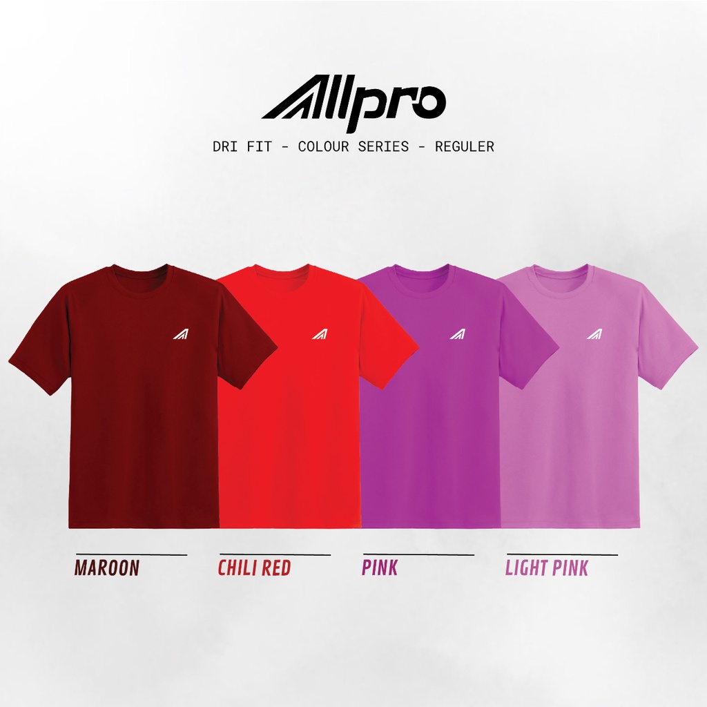 ALLPRO Kaos Jersey Drifit Oblong Maroon Merah Pink Polos