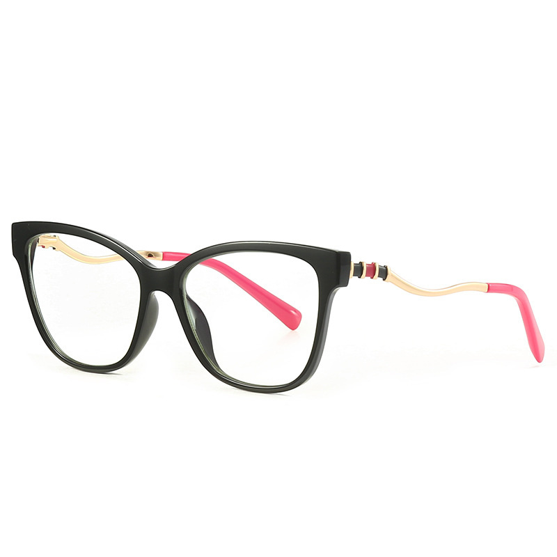 (YUZHU) COD Western Retro Cat Eye Frame Kacamata Untuk Wanita Kacamata Anti Radiasi Wanita