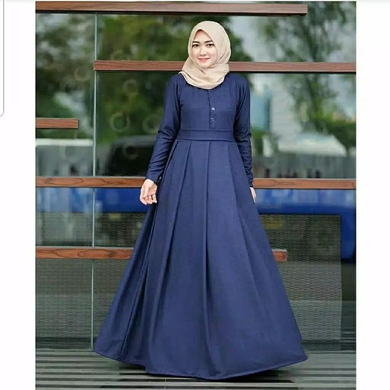 Dress Gamis Wanita Terbaru 2022 Premium Mewah Remaja Tanggung Kekinian Jumbo Syari Muslim Modern