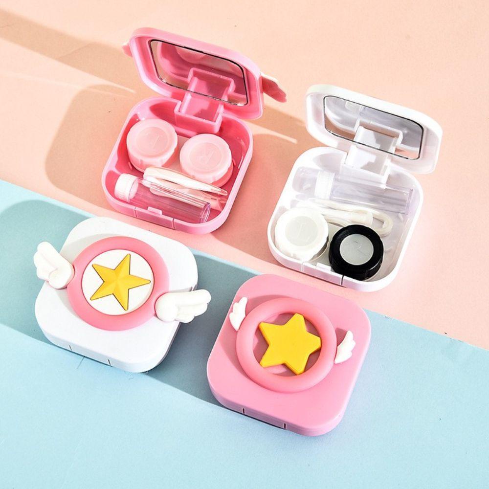 [Elegan] Wadah Lensa Kontak Mini Kartun Wings Star Sakura Lens Alat Menyusui