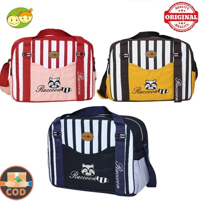 Bag 2 Go Tas Bayi Medium Raccoon Series (Tersedia varian warna)