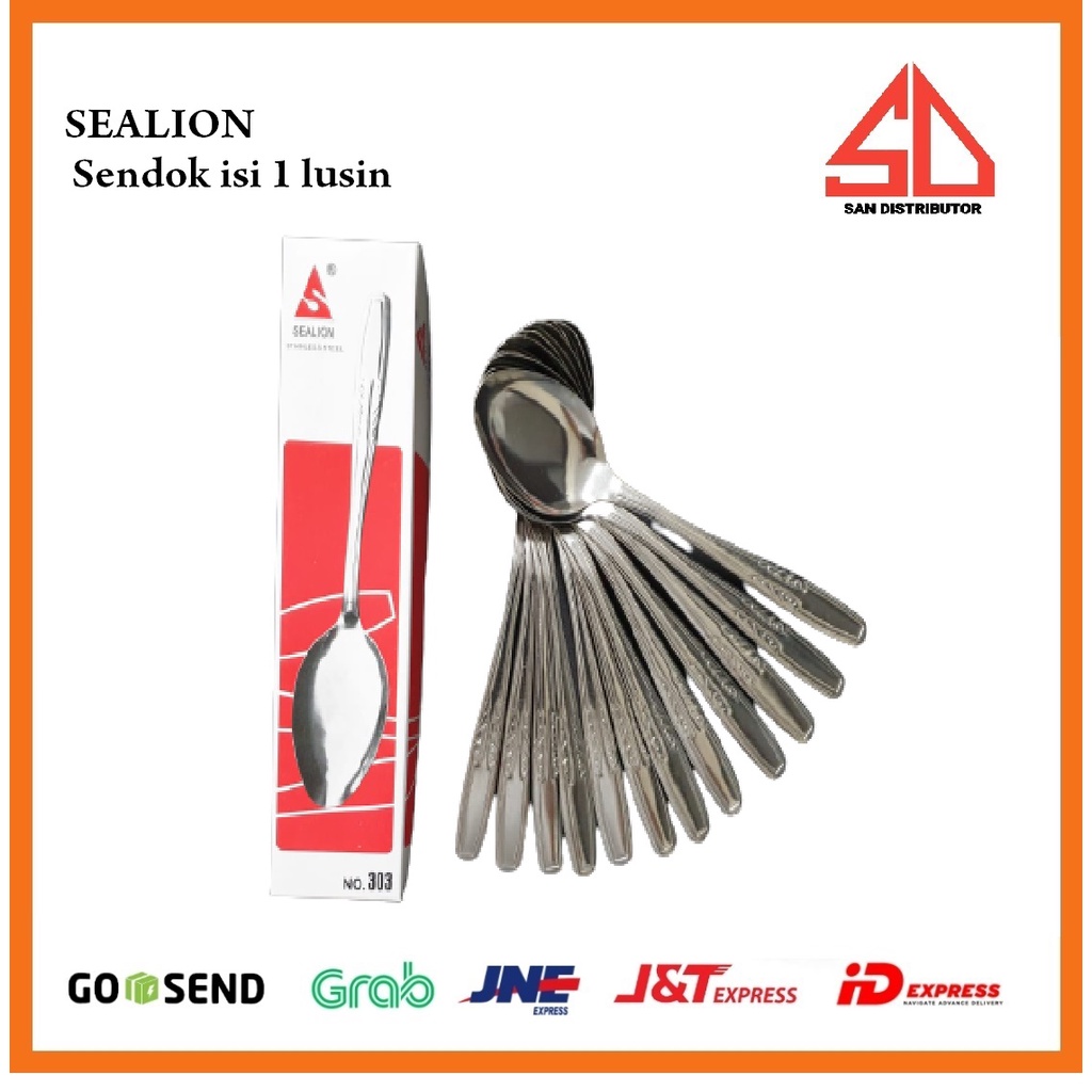 SENDOK MAKAN GARPU 12pcs SEALION TEBAL SATINLESS STEEL SENDOK RESTO WARUNG CAFE MURAH