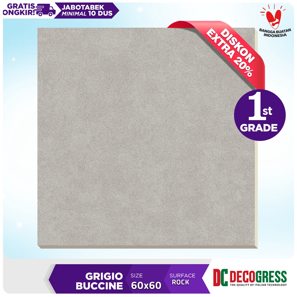 Decogress Granite tile 60x60 Grigio Buccine (Matt)
