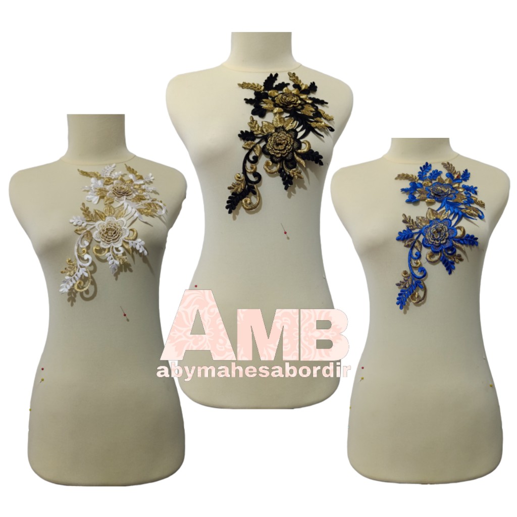 BORDIR TEMPEL/RENDA BORDIR ''TABUR BUNGA KECIL,BUNGA 3D'' HARGA TERMURAH KWALITAS BORDIR TERBAIK