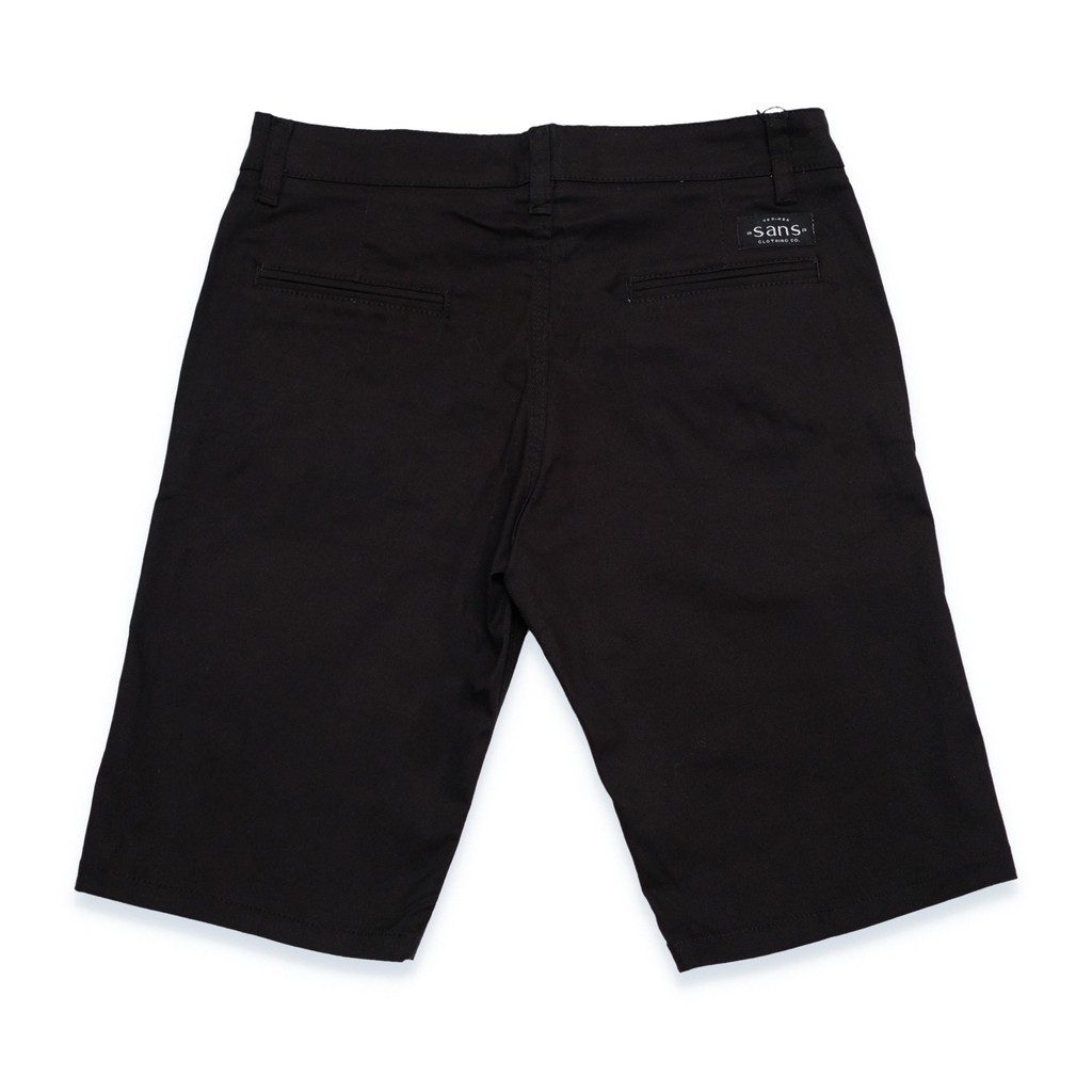SANVANINA Celana Chino Pendek Slim Fit Hitam | Short Harper Chino Black Pants EA-026D