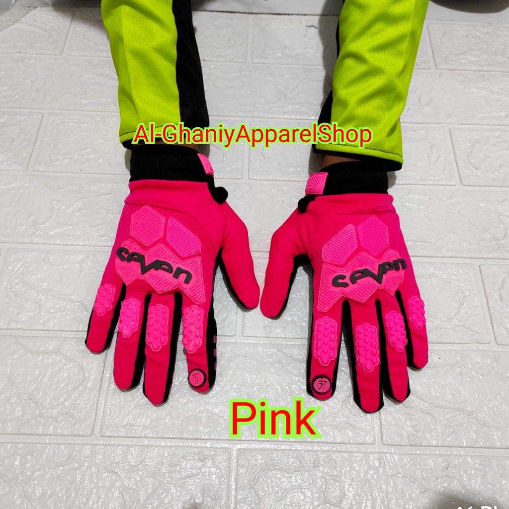 sarung tangan cross trail sarung tangan berkendara gloves anti slip sarung tangan murah bisa cod sarung tangan motor terlaris glove offroad PINK
