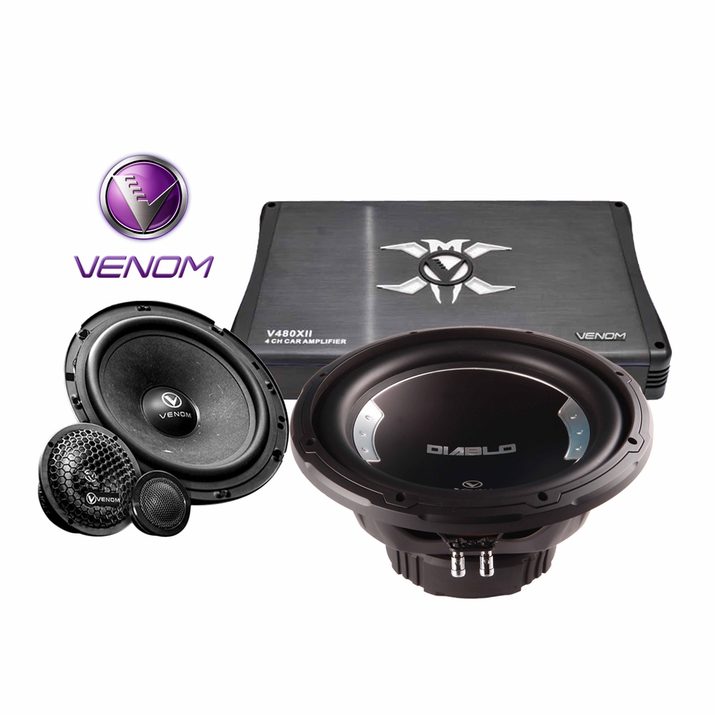 Paket Audio Mobil Venom 3 Way SET