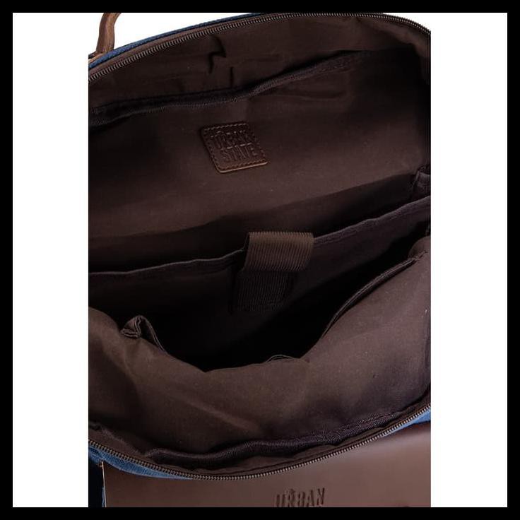 Urban State - Canvas PU Explorer Backpack - Navy