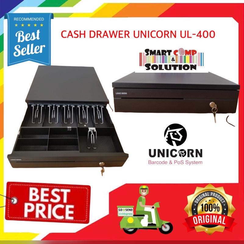 CASH DRAWER / LACI UANG / LACI KASIR UNICORN UL-400 RJ-11 (41 X 42 CM)