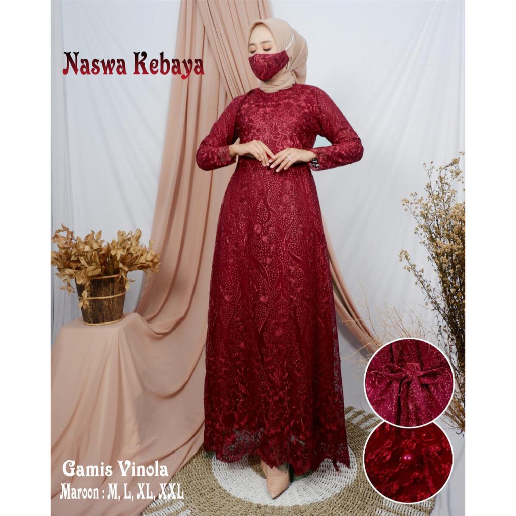 PROMO LONG DRESS TULLE MUTIARA BORDIR PREMIUM / LONG GAMIS TULLE MUTIARA BORDIR / LONG GAMIS PESTA