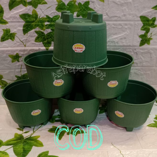 Pot tanaman Plastik hijau