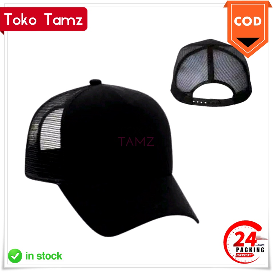 COD MAKASSAR topi jaring topi trucker polos topi jala polos topi pria polos dewasa topi distro murah