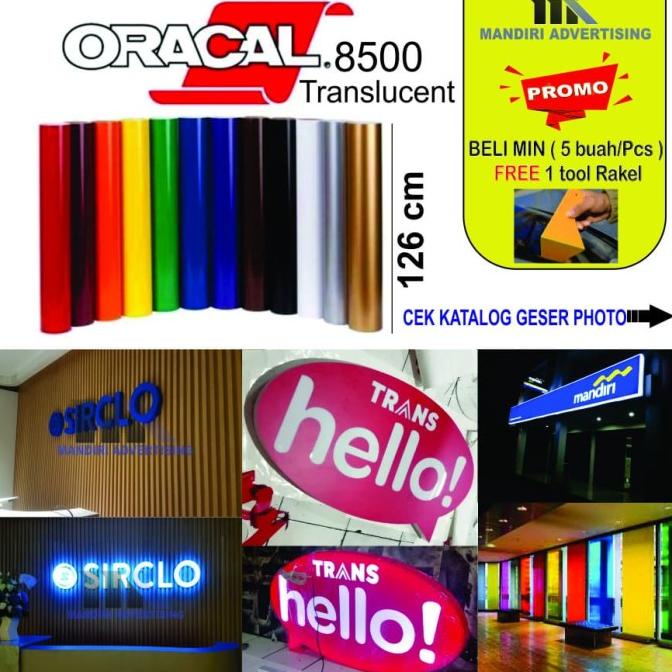 Stiker warna - oracal 8500 Translucent Termurah