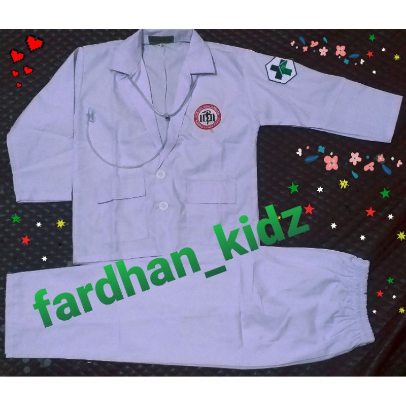 Baju setelan " JAS DOKTER "anak TK-SD