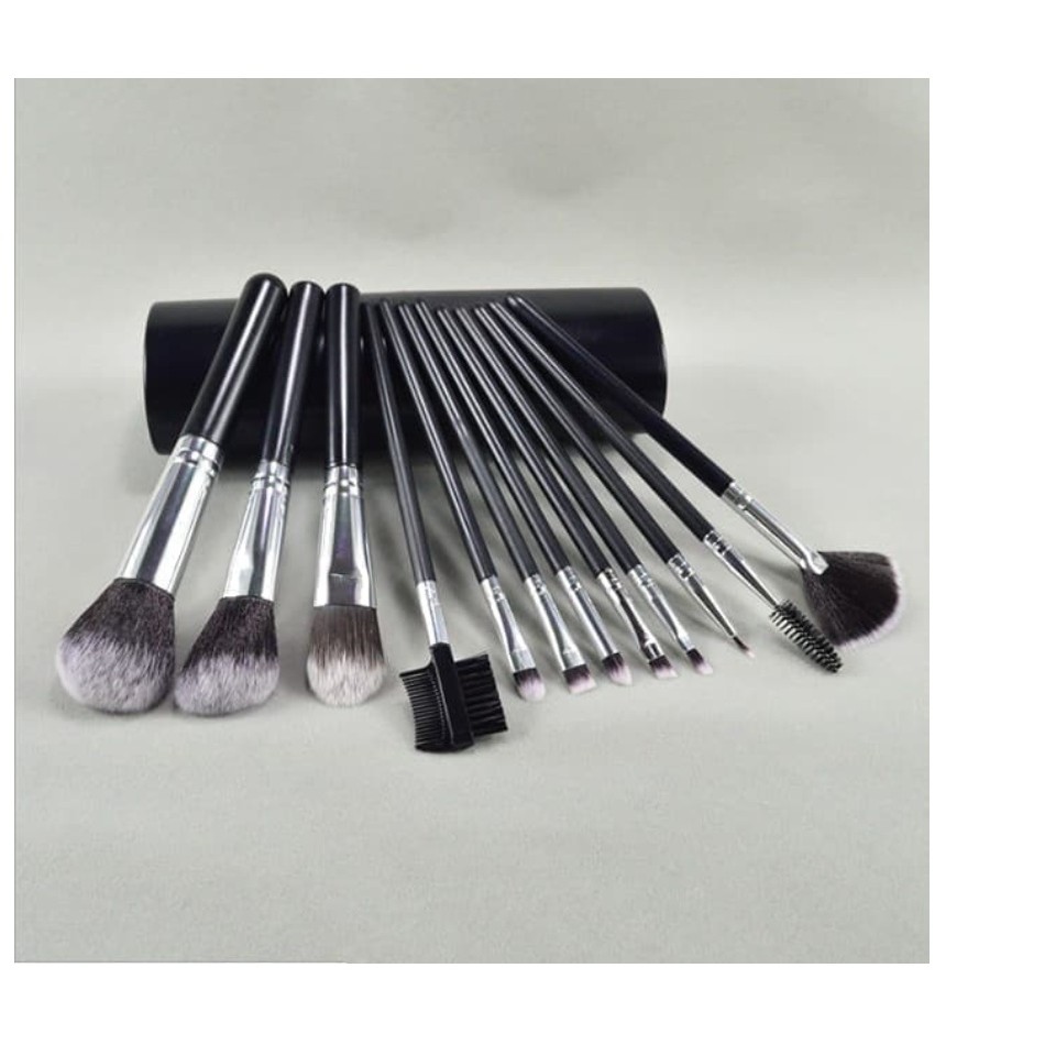 [COD] 12pcs Nankousi Brush Make Up Kuas Makeup + Set Tabung Lengkap Bulu Lembut Kuat &amp; Gagang Kokoh