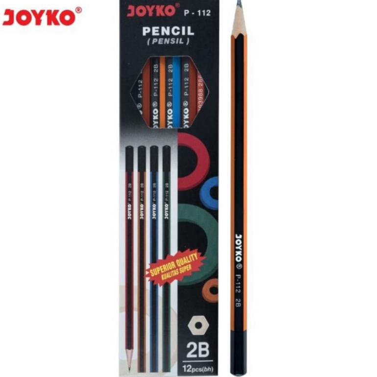 

(E5B2).. Pensil 2B Joyko P-112 ( 12 pcs ) //Stock@masih@banyak