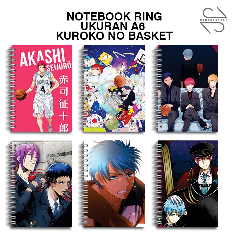 

(BELI 6 GRATIS 1)Buku Tulis Catatan buku notebook buku diary Notebook Ring Spiral A6 60 Lembar koleksi gambar kuroko no basket part2