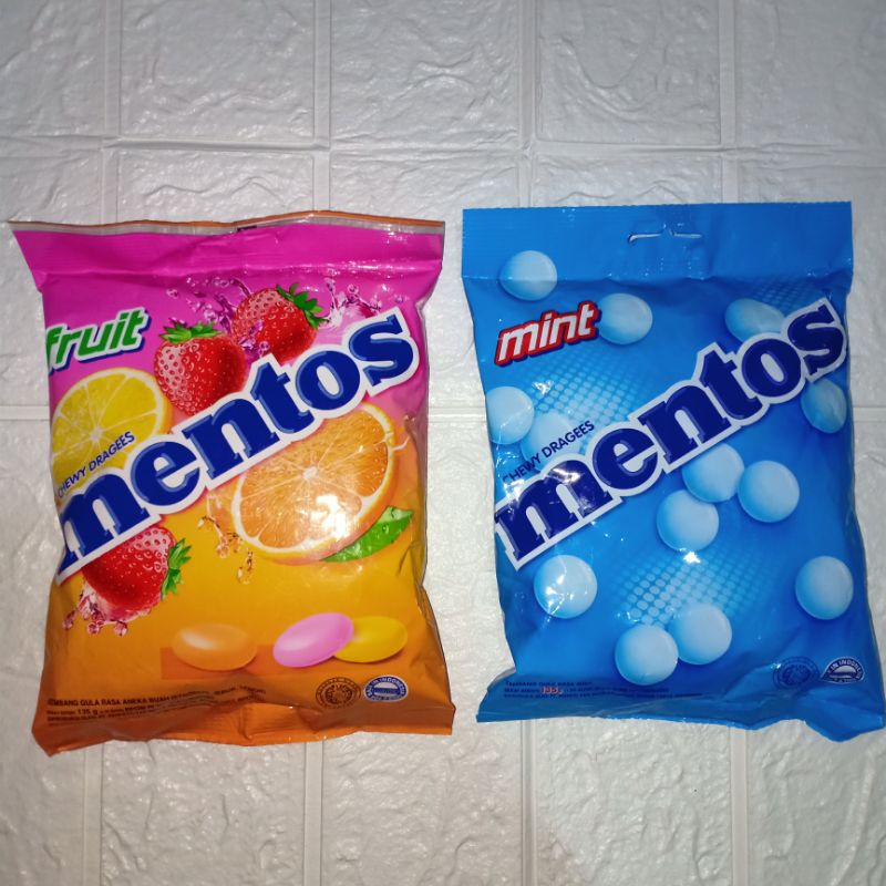 

PERMEN MENTOS RASA BUAH / FRUIT , MINT CHEWY DRAGESS 135g 50 Butir Warung Online