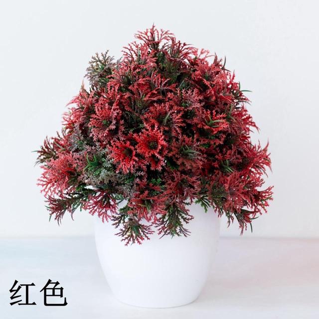 TIB / COD P2040. Bunga plastik. Bunga tanaman. Bunga dekorasi-Merah