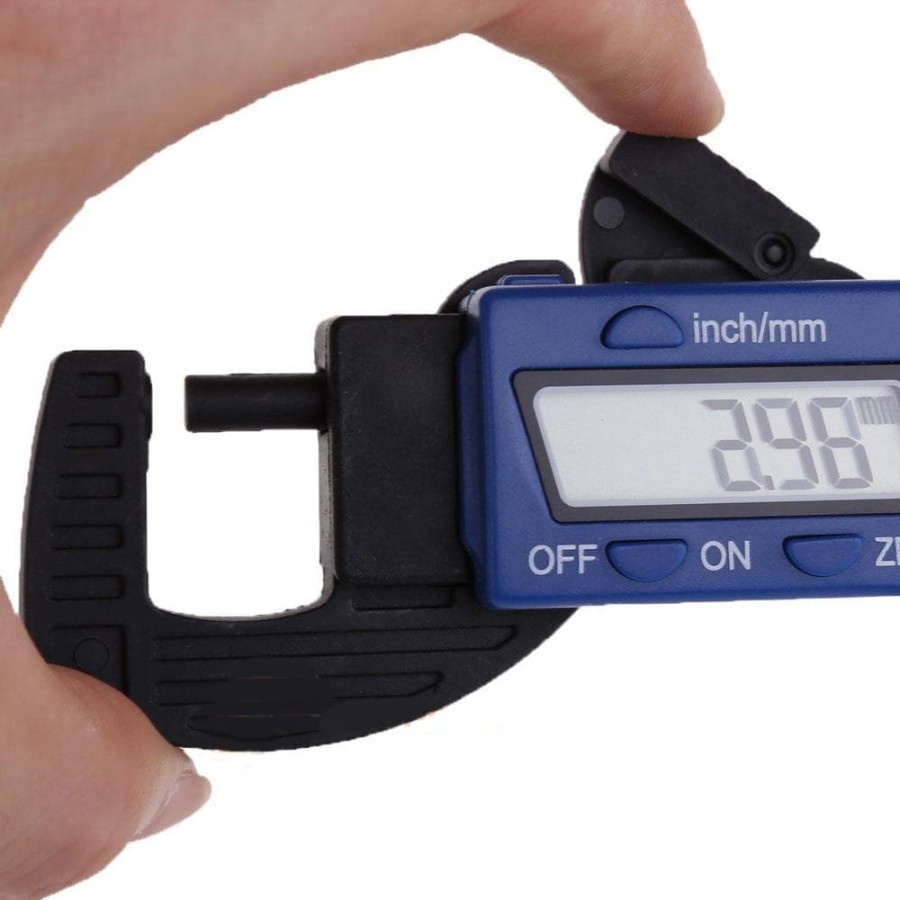 Carbon Fiber Composites Digital Thickness Caliper Micrometer Guage - OOTDTY - Blue