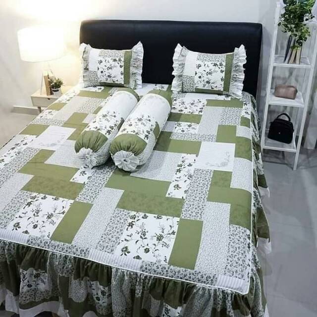 SPREI RUMBAI home Made bahan katun murah semua ukuran 120 / 160 / 180 / 200