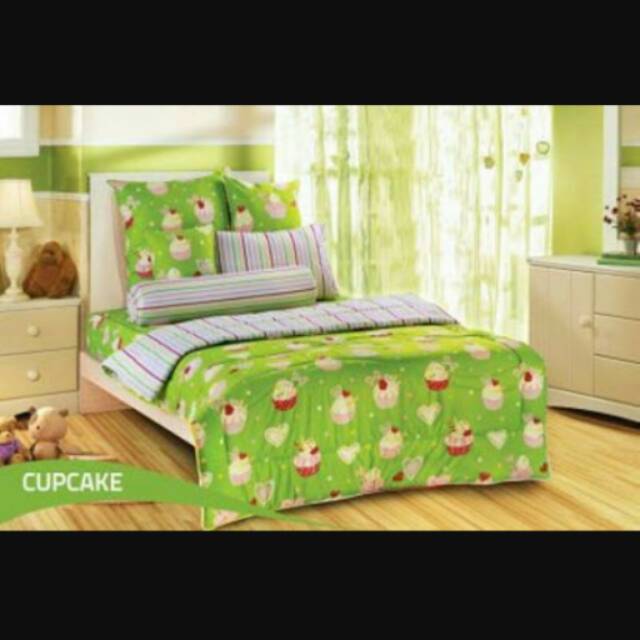 NOVA Linen Seprai Badcaver Single Motif CupCake