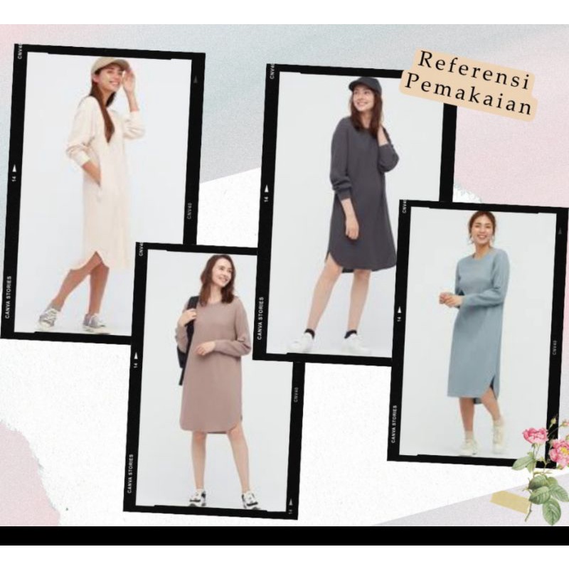 uniqlo dress knit/ dress tunik uniqlo