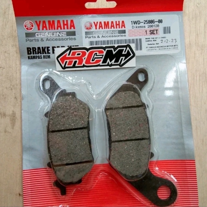 KAMPAS KANVAS REM BELAKANG BLKNG BLKG BLK DISPAD DISCPAD BLKG R25 MT25 R MT 25 ORI ORIGINAL YAMAHA YGP ASLI 1WD-25806-00