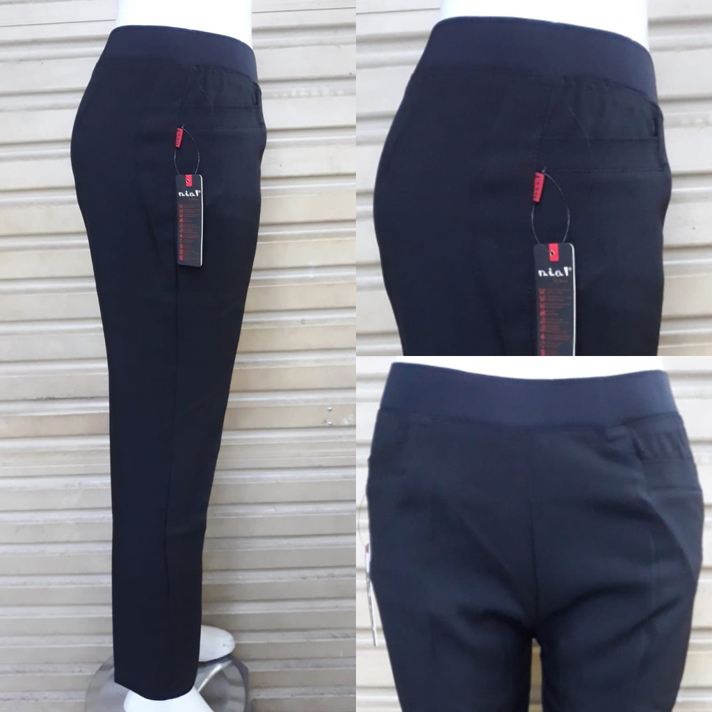 Celana formal wanita pinggang karet model reguler Shopee Celana formal wanita pinggang karet model reguler Shopee