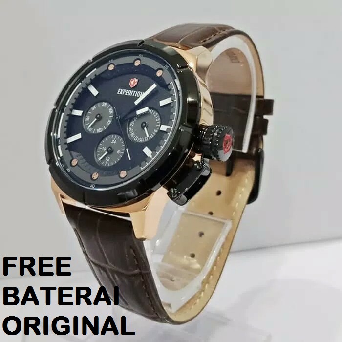 JAM TANGAN WANITA EXPEDITION E 6765 LEATHER ORIGINAL GARANSI RESMI 1 TAHUN