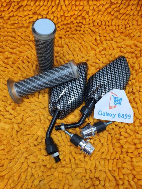 Spion Yamaha Jupiter Mini Karbon + Jalu Stang + Handgrip Karbon Kitaco