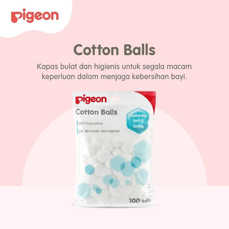 Pigeon Cotton Balls 100pcs - Kapas Bulat