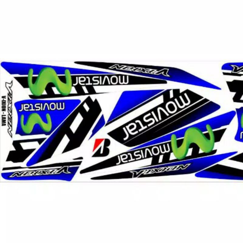 Sticker striping vixion old movistar biru
