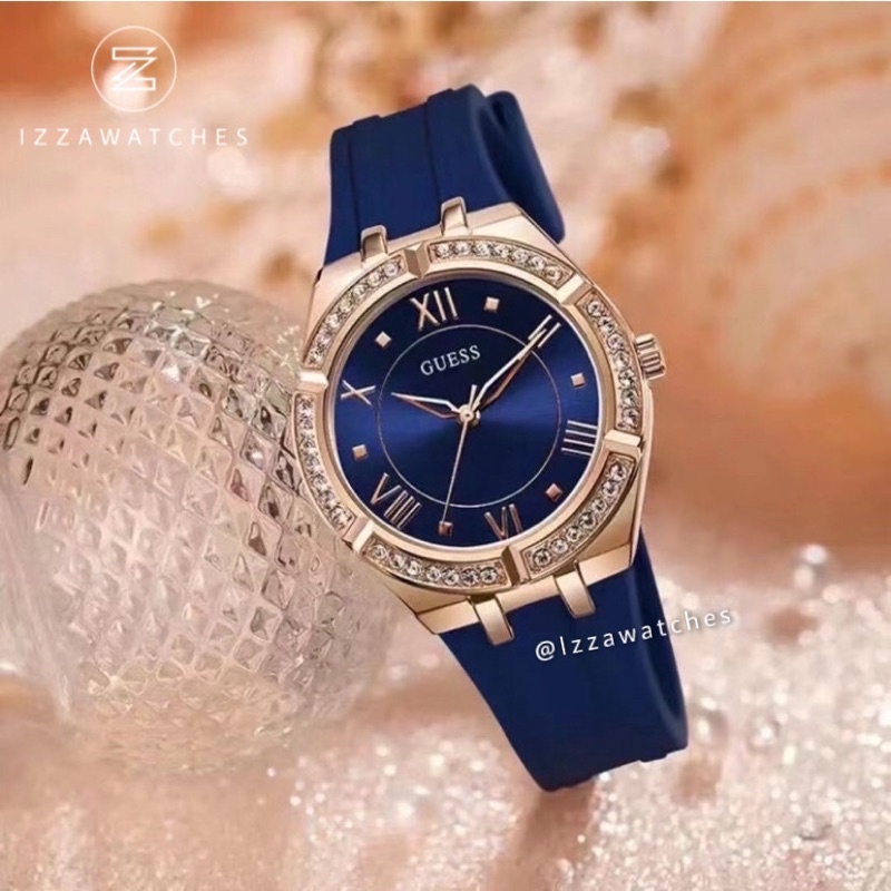 Guess GW0034L4 Ladies Blue Navy Dial Blue Silicon Strap