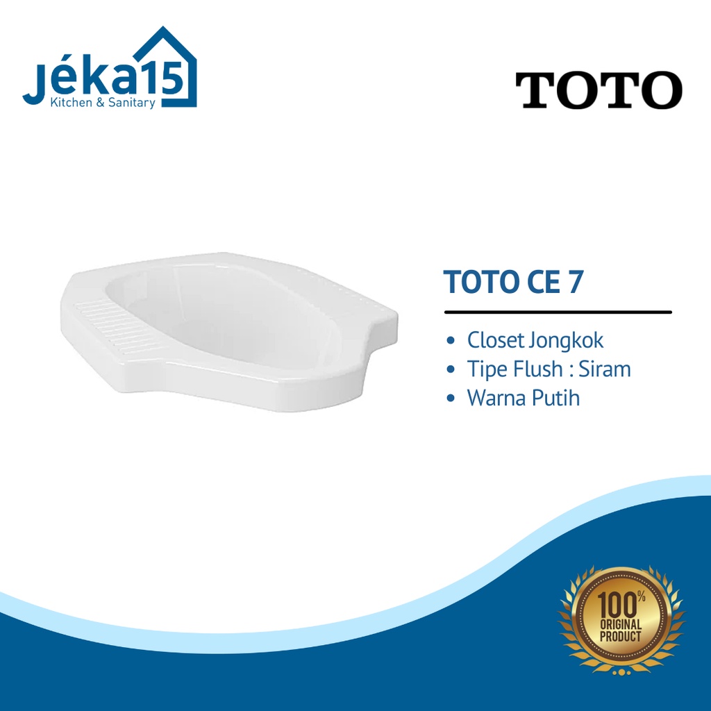 TOTO CE 7 | CLOSET JONGKOK | SQUATING PAN