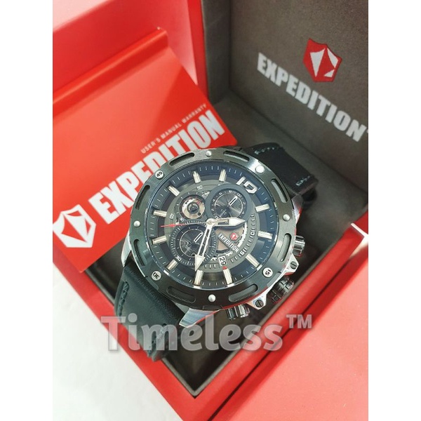 Jam tangan pria expedition E 6760 M Silver Black