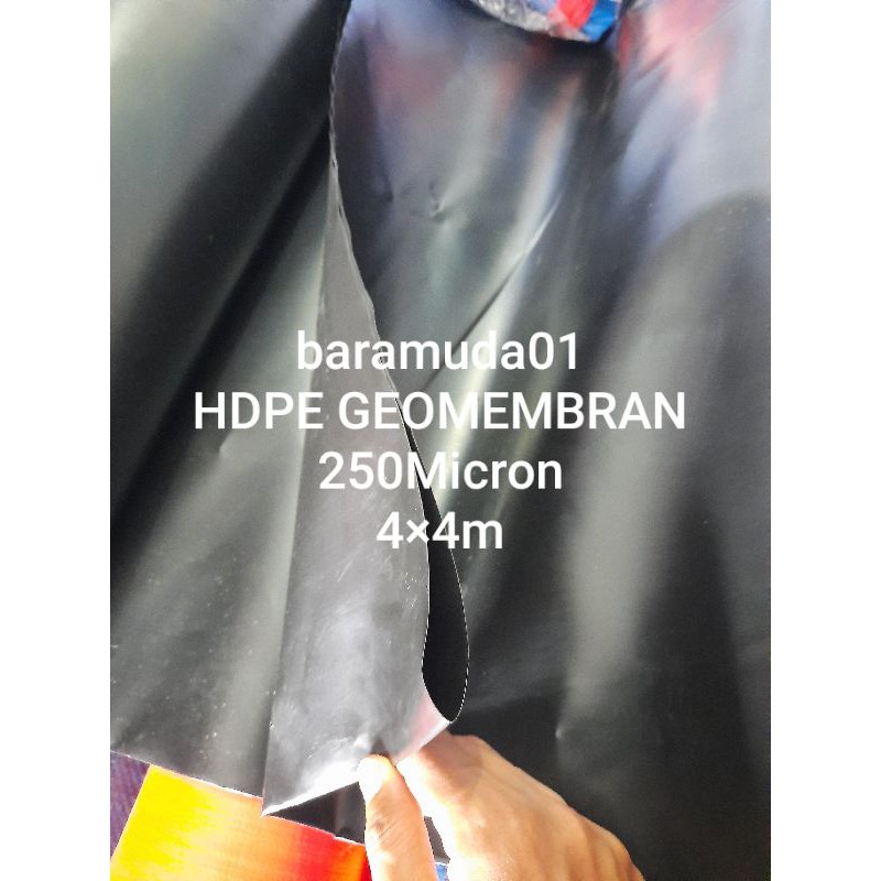 Terpal kolam ikan 4×4m micron250 HDPE GEOMEMBRAN Kualitas terbaik
