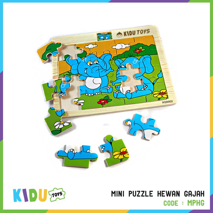 Mainan Puzzle Anak Mini Puzzle Hewan Kidu Toys