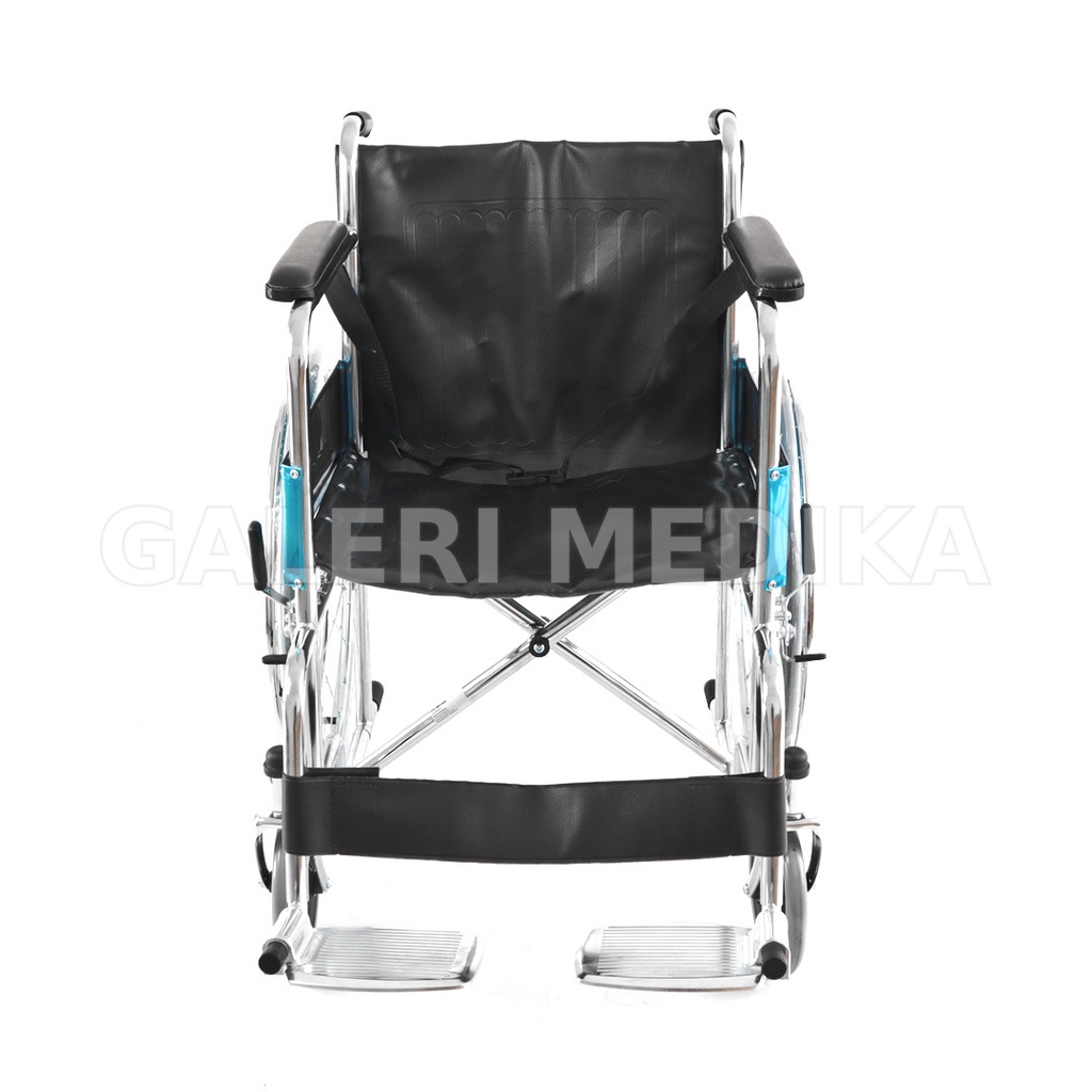 Kursi Roda Rumah Sakit Serenity SR-809S Steel Wheelchair Kuat Hingga 100Kg