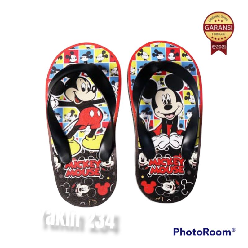sandal jepit karakter AC Micky mouse