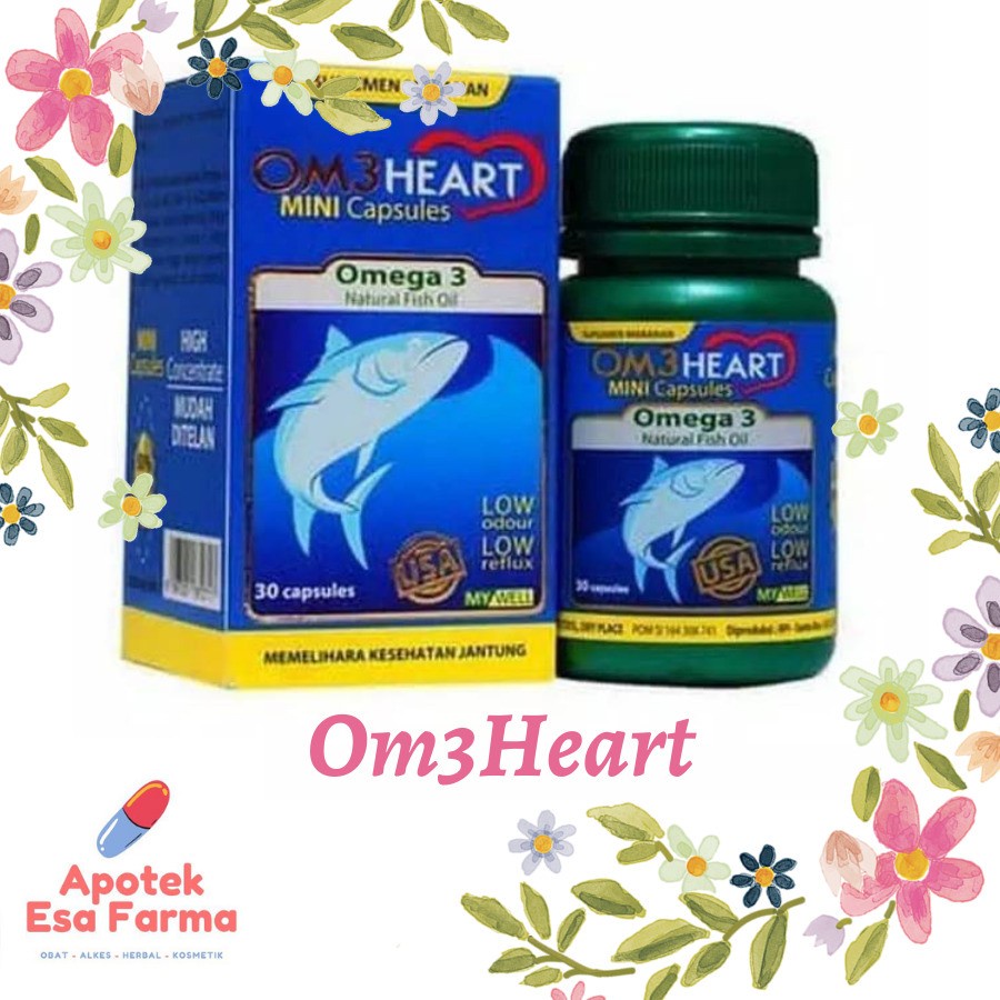 Ome Heart / Om3 Heart / Om3heart / Omeheart Omega 3 isi 30