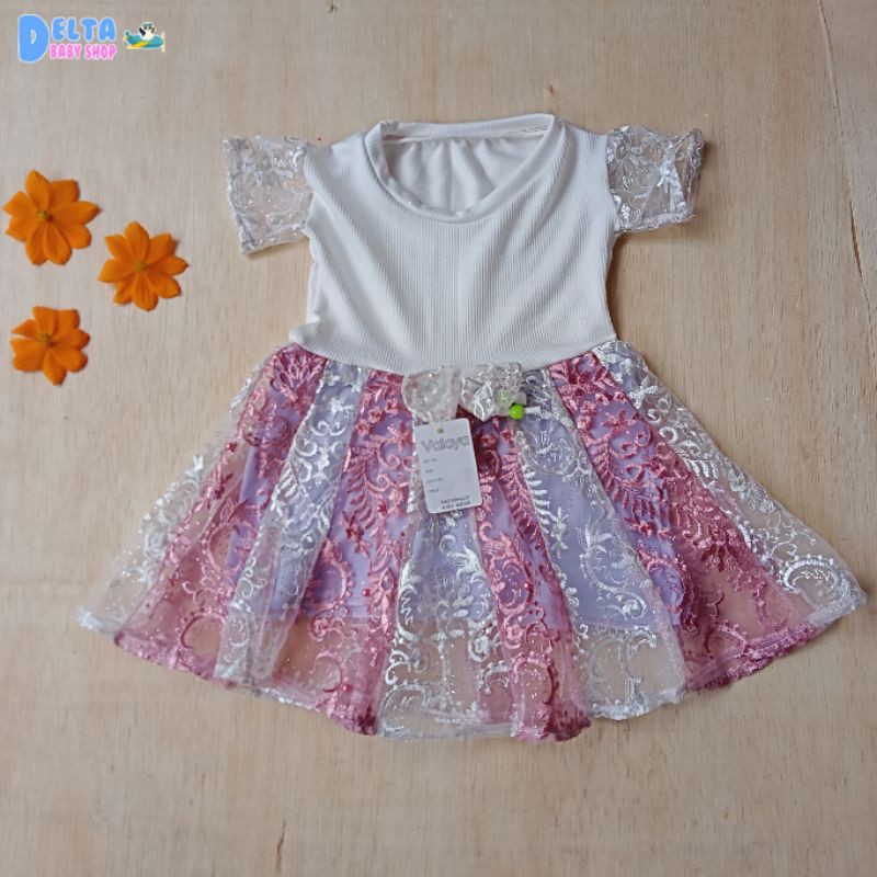 Fashion Anak Perempuan Ukuran 1 - 2 tahun Baju Gaun Anak Perempuan Bayi Perempuan