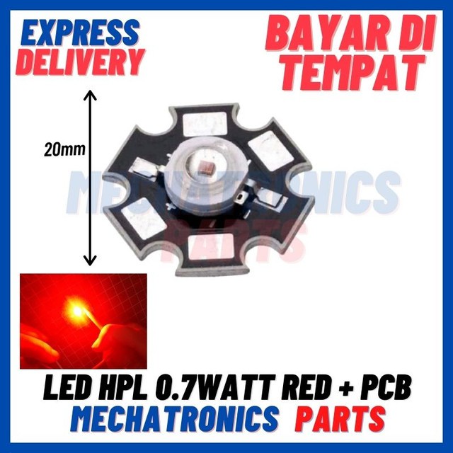 [DSP-9348] LED HPL 0.7WATT RED + PCB