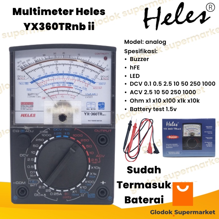 Multimeter Heles YX360TRnb ii Multitester Analog YX-360TRnb 2 Avometer